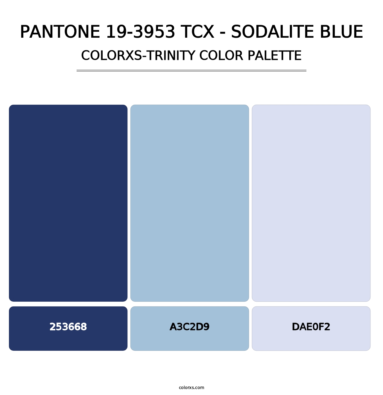 PANTONE 19-3953 TCX - Sodalite Blue - Colorxs Trinity Palette