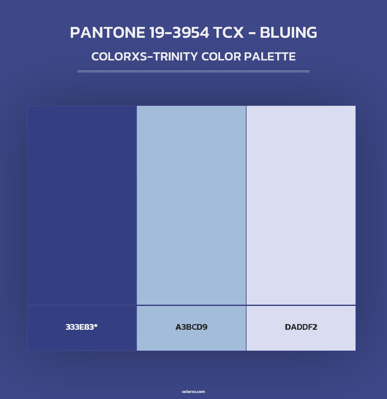 PANTONE 19-3954 TCX - Bluing - Colorxs Trinity Palette