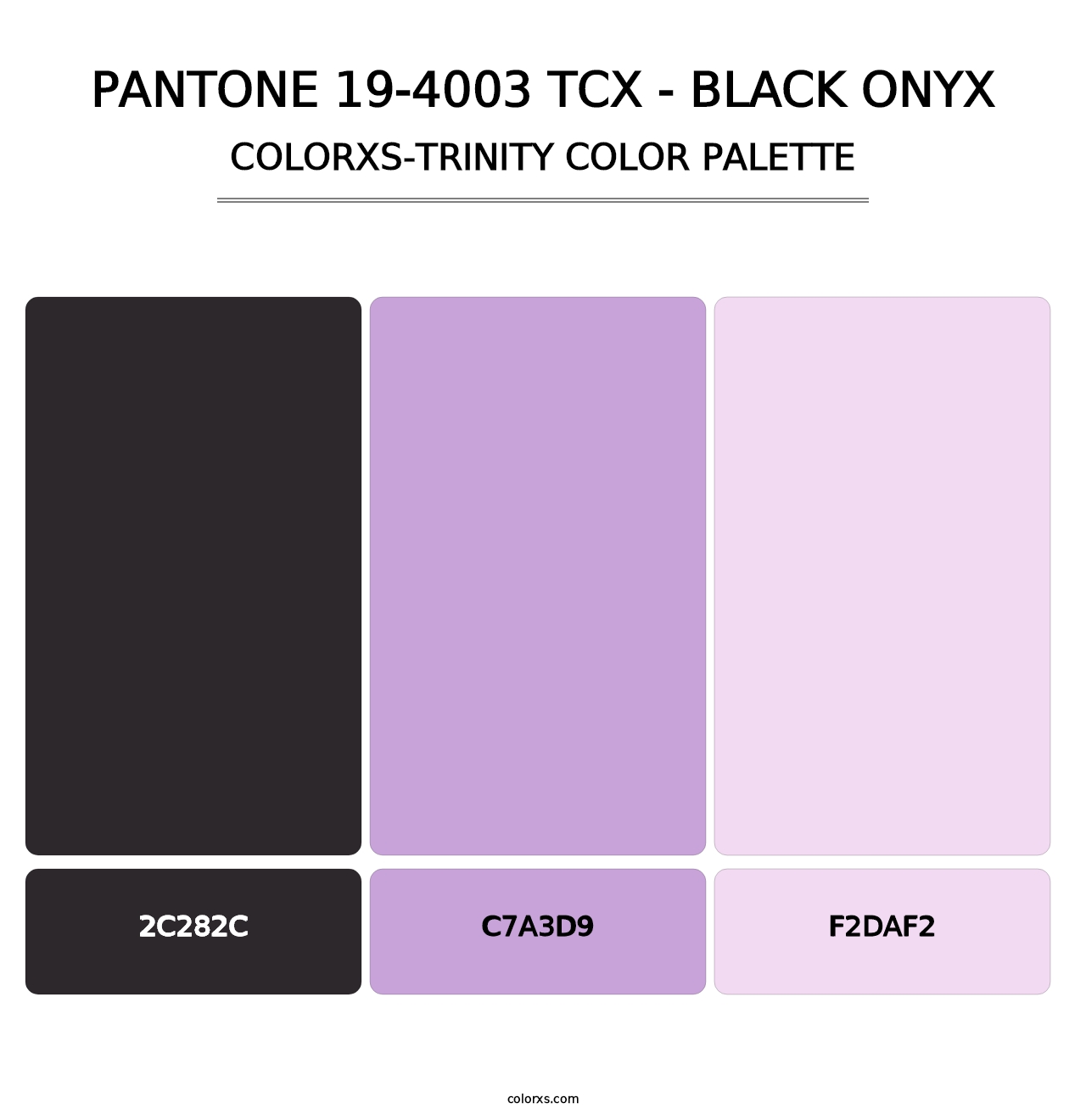PANTONE 19-4003 TCX - Black Onyx - Colorxs Trinity Palette
