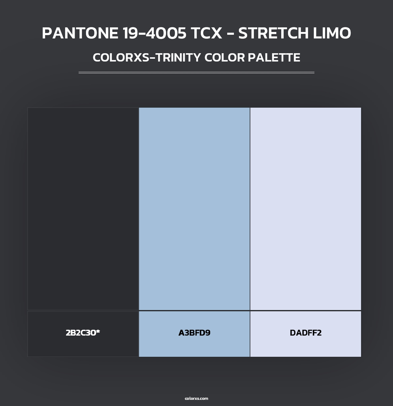PANTONE 19-4005 TCX - Stretch Limo - Colorxs Trinity Palette
