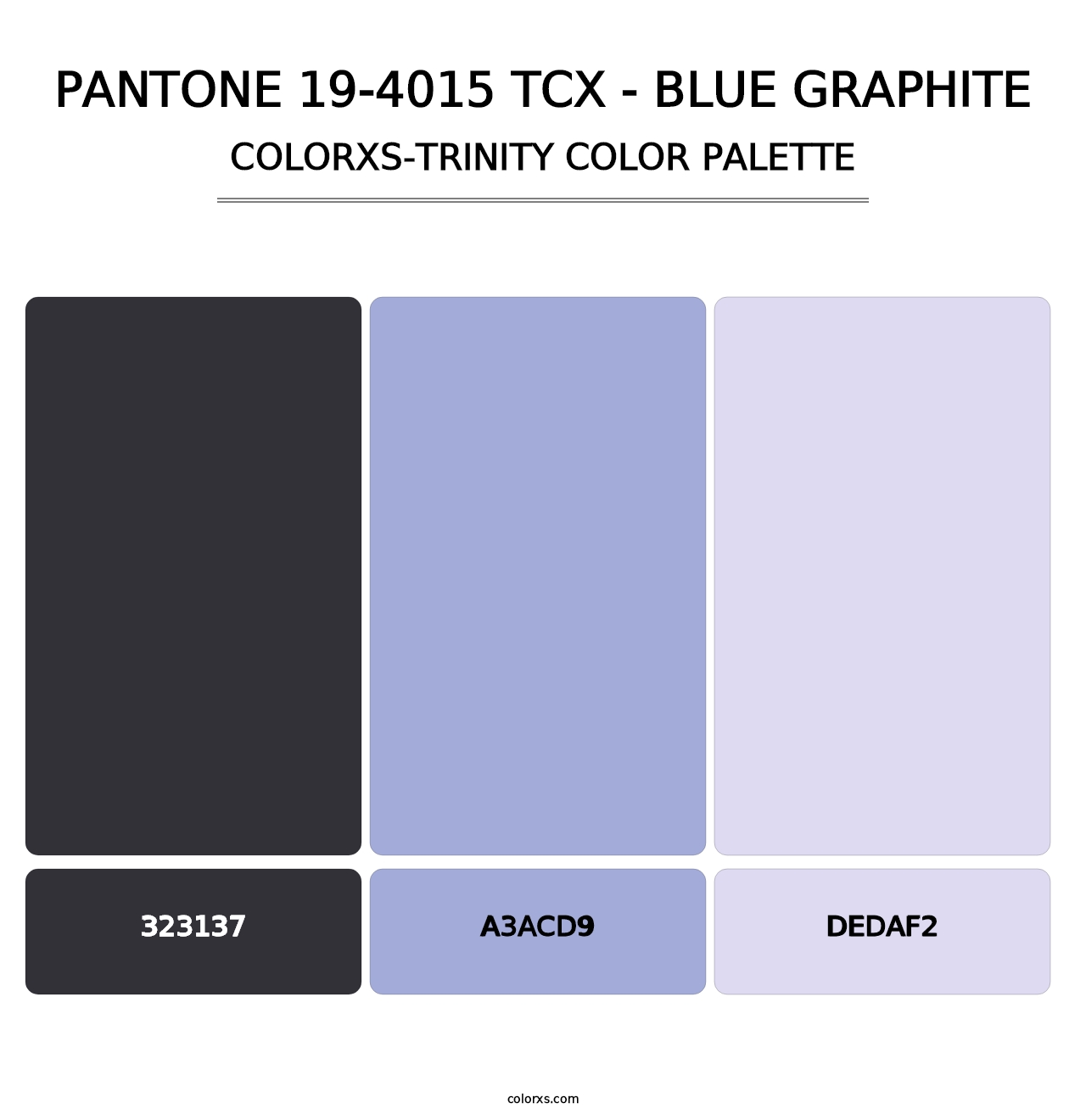 PANTONE 19-4015 TCX - Blue Graphite - Colorxs Trinity Palette