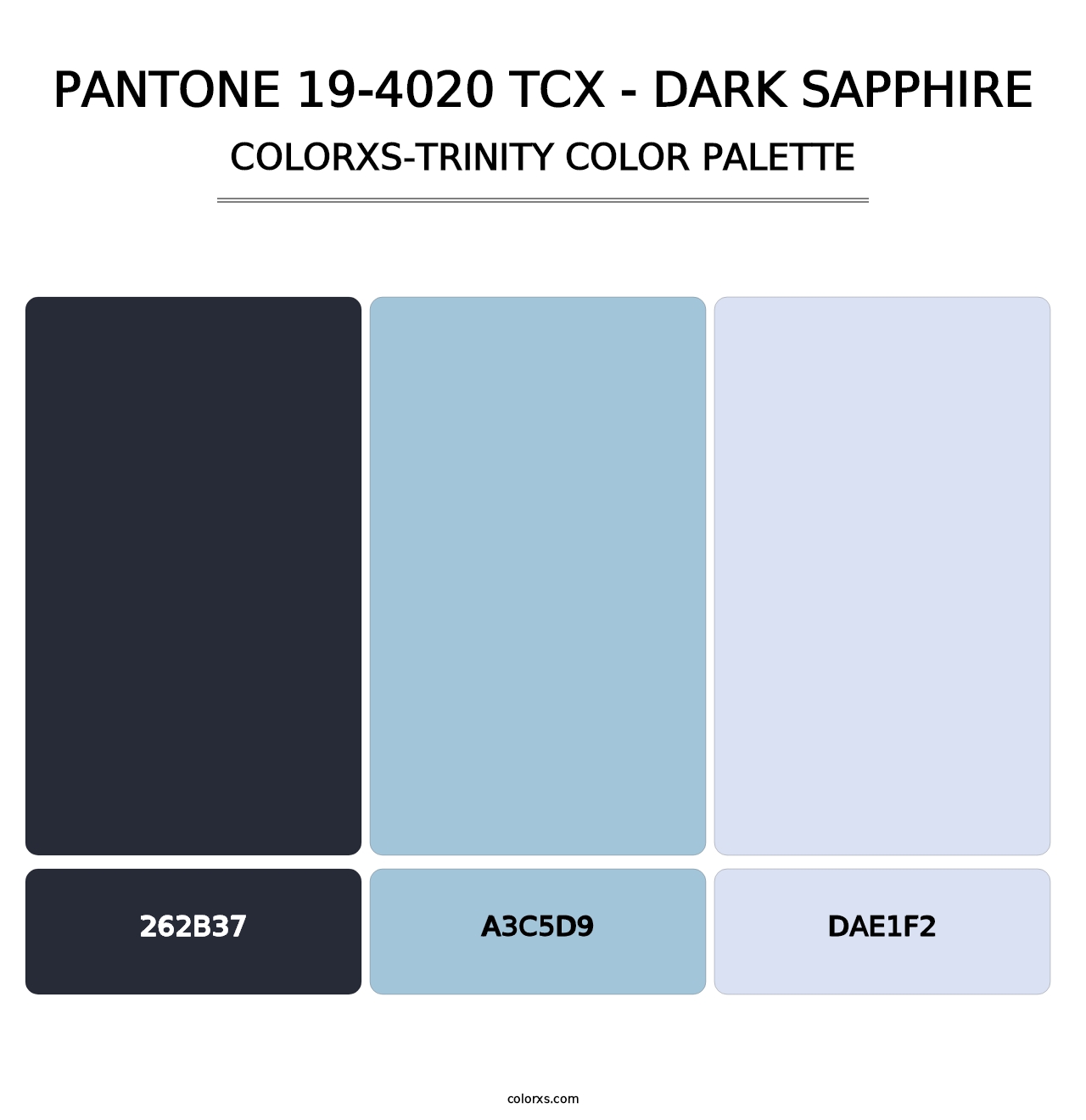 PANTONE 19-4020 TCX - Dark Sapphire - Colorxs Trinity Palette