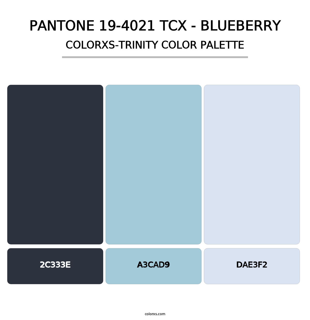 PANTONE 19-4021 TCX - Blueberry - Colorxs Trinity Palette