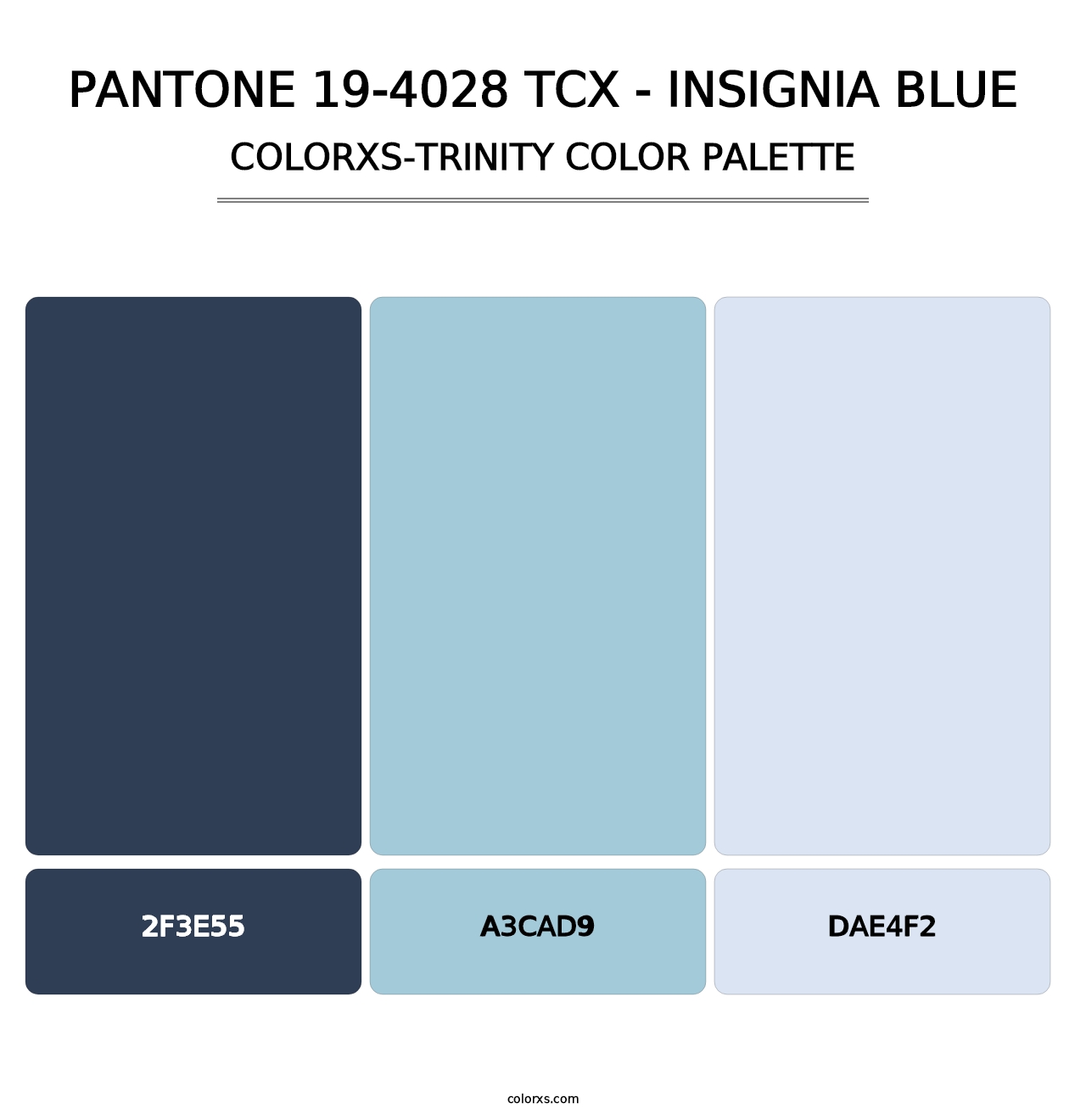 PANTONE 19-4028 TCX - Insignia Blue - Colorxs Trinity Palette