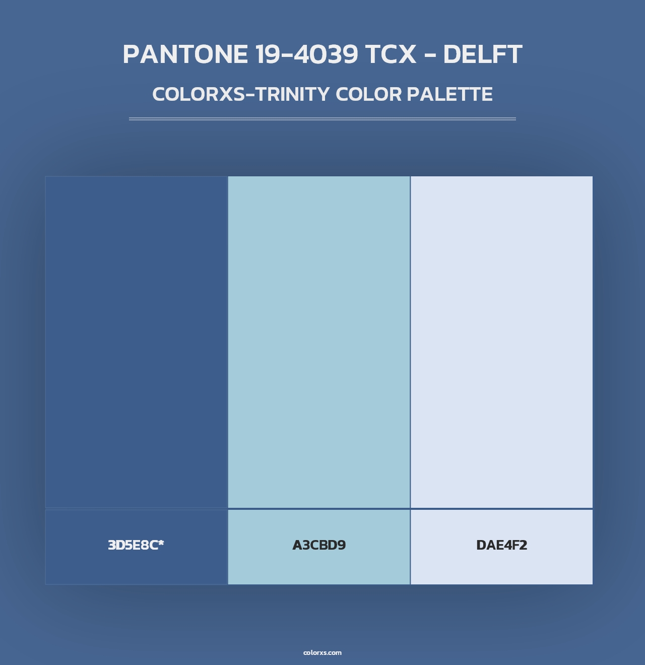 PANTONE 19-4039 TCX - Delft - Colorxs Trinity Palette
