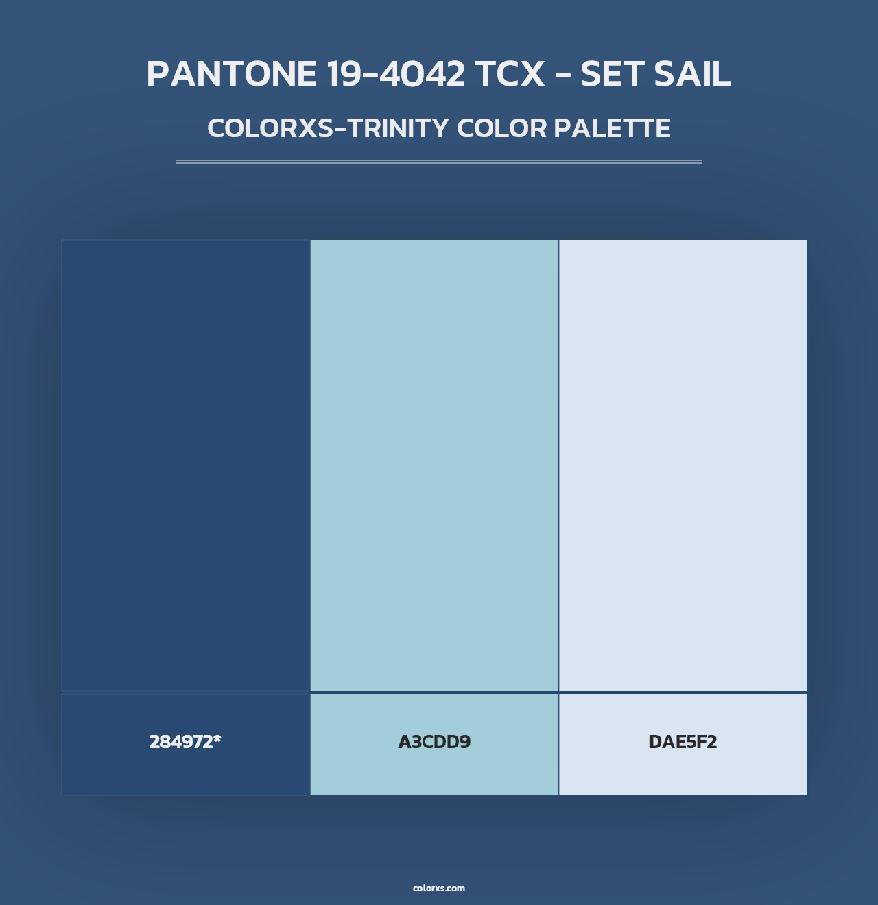 PANTONE 19-4042 TCX - Set Sail - Colorxs Trinity Palette