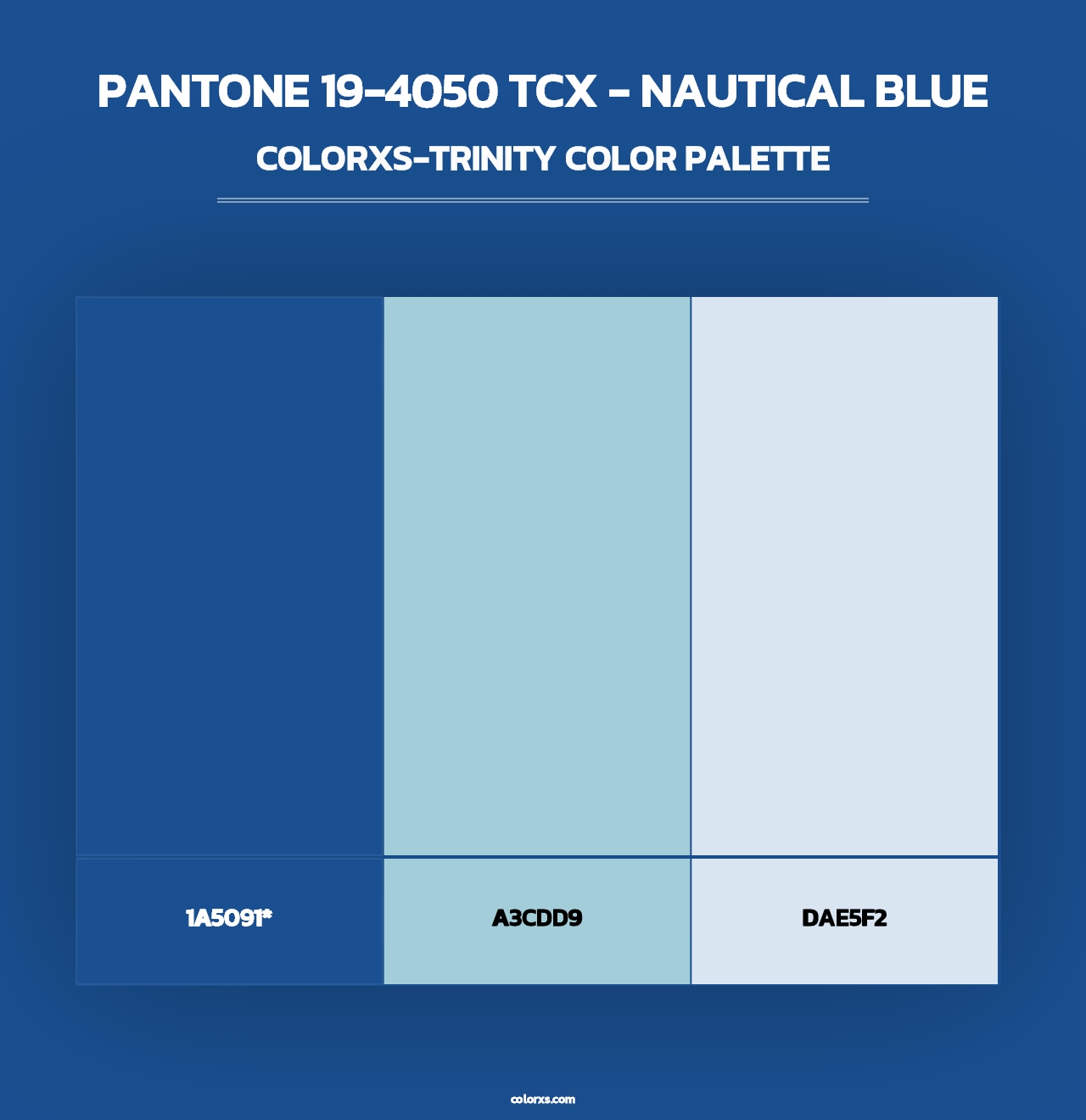 PANTONE 19-4050 TCX - Nautical Blue - Colorxs Trinity Palette