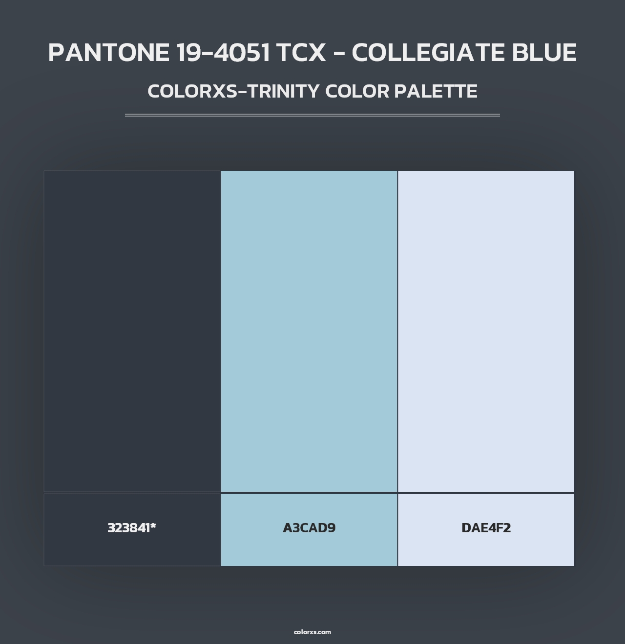 PANTONE 19-4051 TCX - Collegiate Blue - Colorxs Trinity Palette