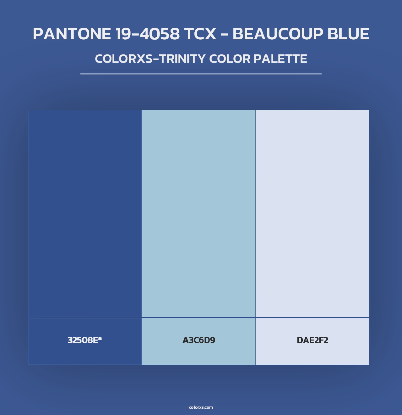 PANTONE 19-4058 TCX - Beaucoup Blue - Colorxs Trinity Palette