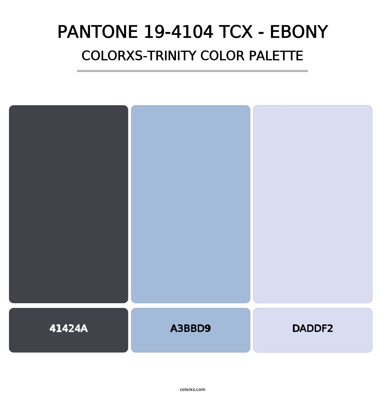 PANTONE 19-4104 TCX - Ebony - Colorxs Trinity Palette