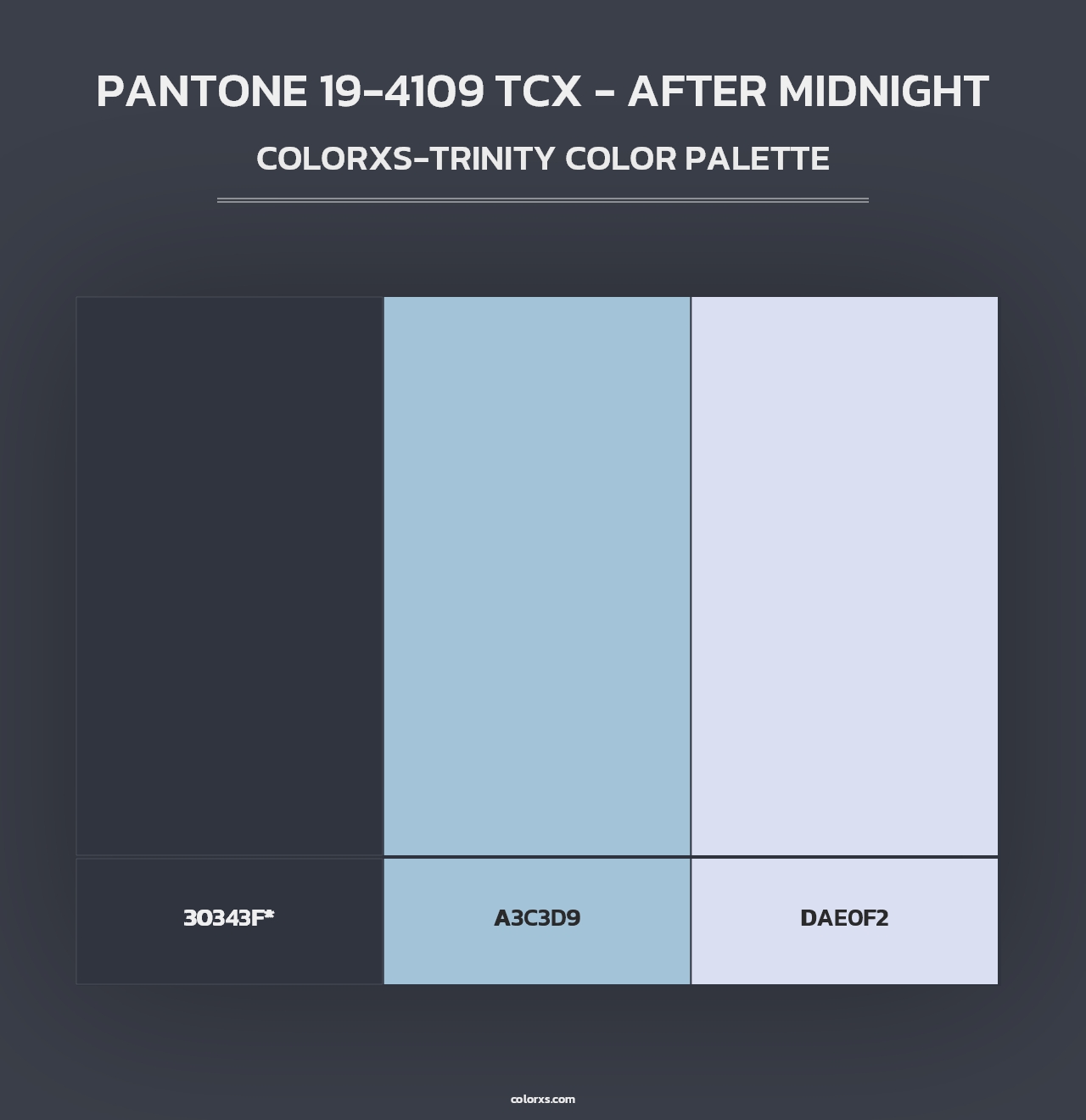 PANTONE 19-4109 TCX - After Midnight - Colorxs Trinity Palette
