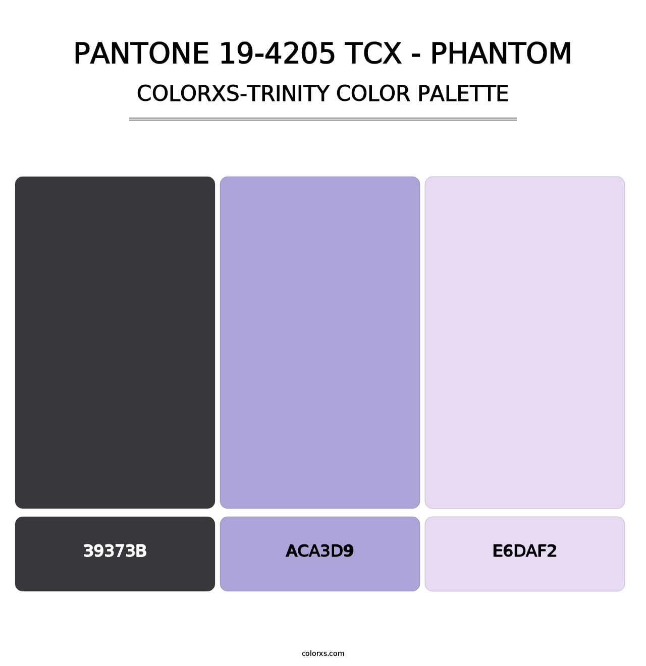 PANTONE 19-4205 TCX - Phantom - Colorxs Trinity Palette