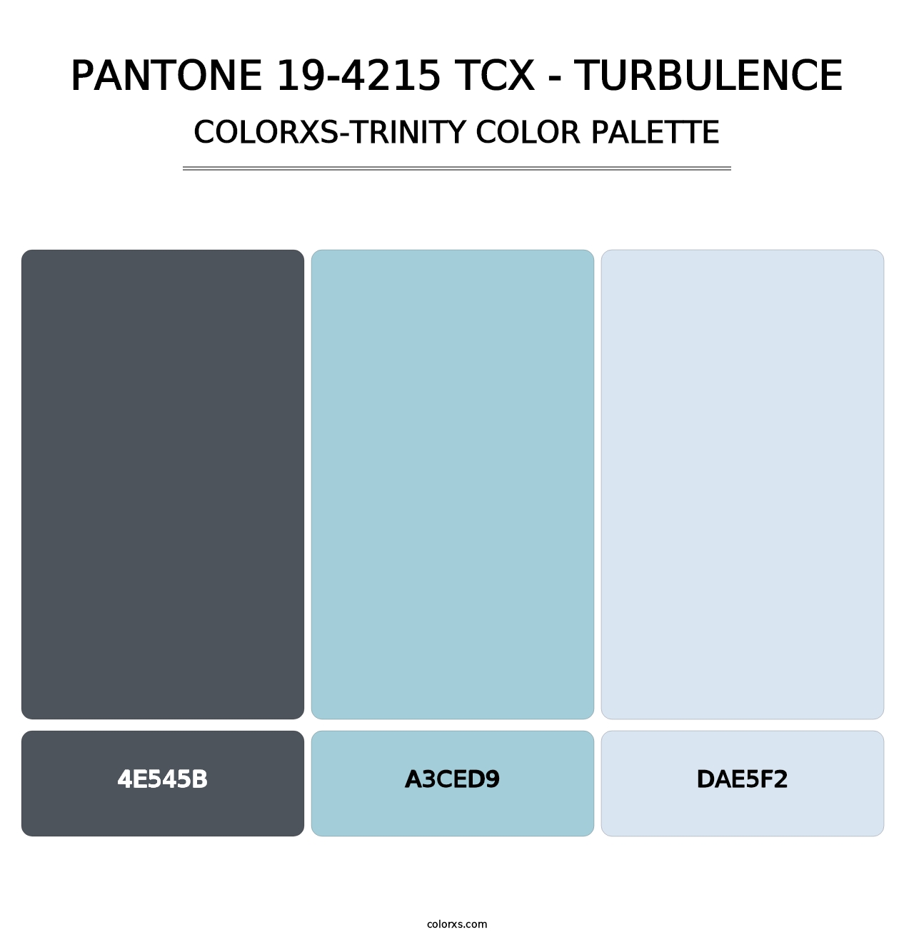 PANTONE 19-4215 TCX - Turbulence - Colorxs Trinity Palette
