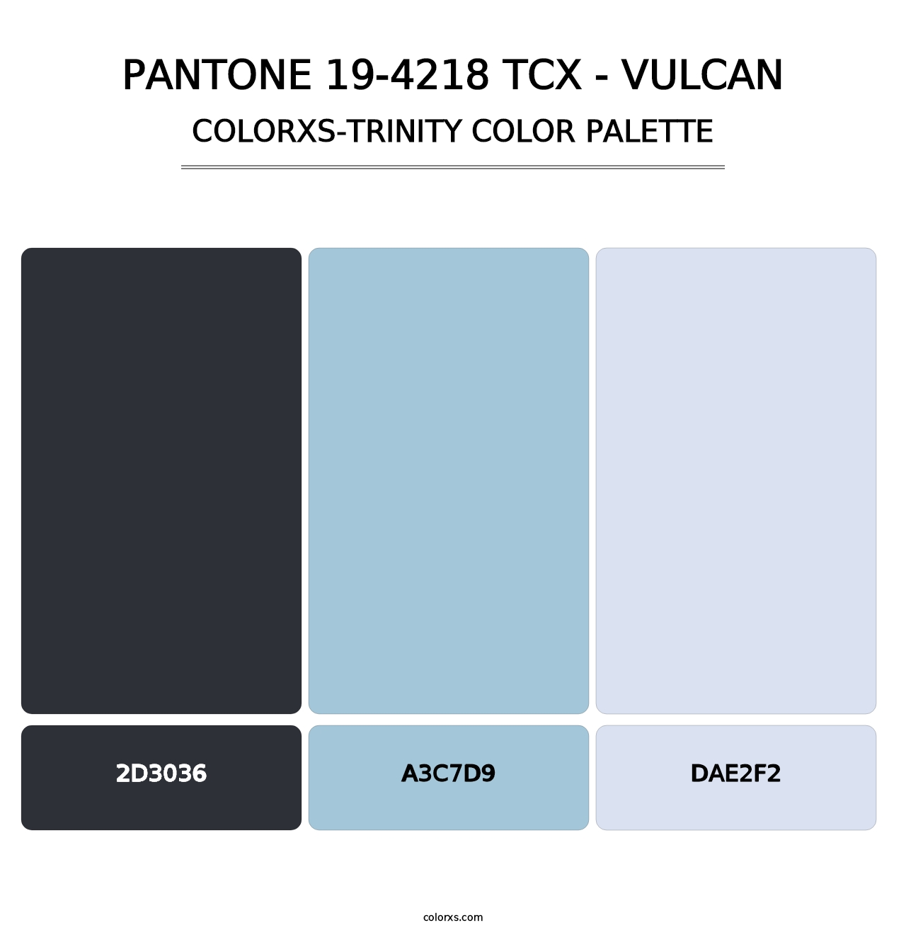 PANTONE 19-4218 TCX - Vulcan - Colorxs Trinity Palette