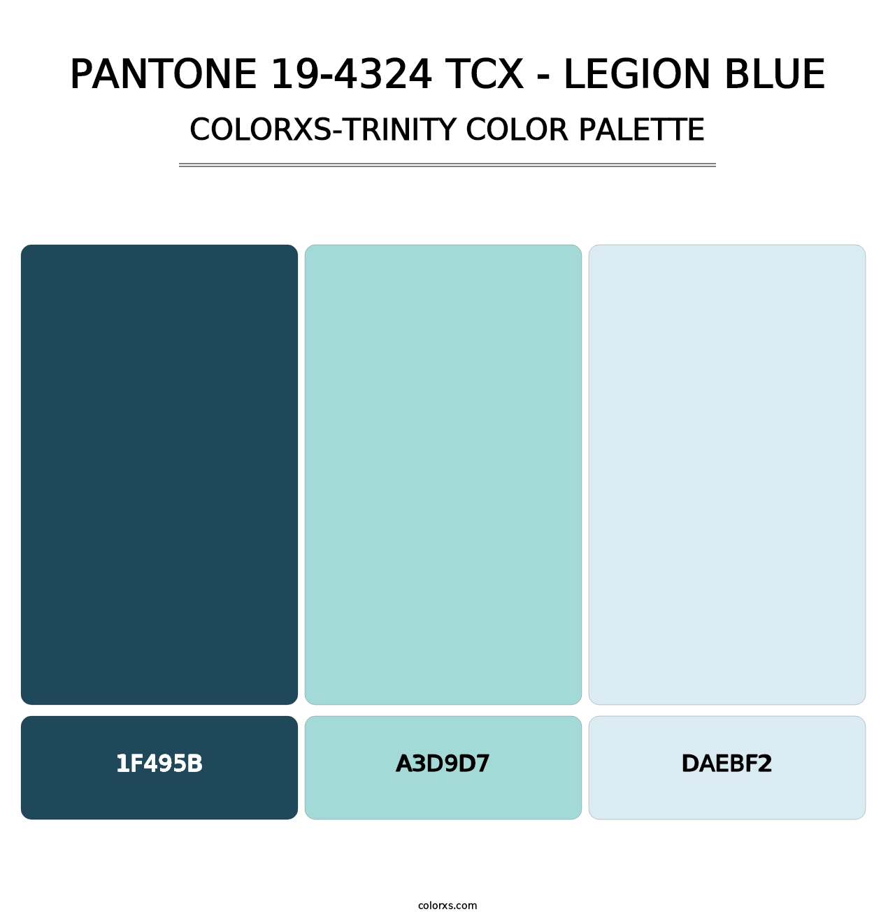 PANTONE 19-4324 TCX - Legion Blue - Colorxs Trinity Palette