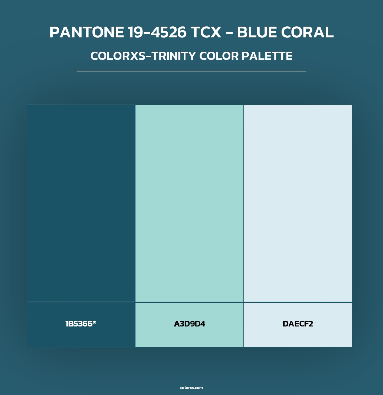 PANTONE 19-4526 TCX - Blue Coral - Colorxs Trinity Palette