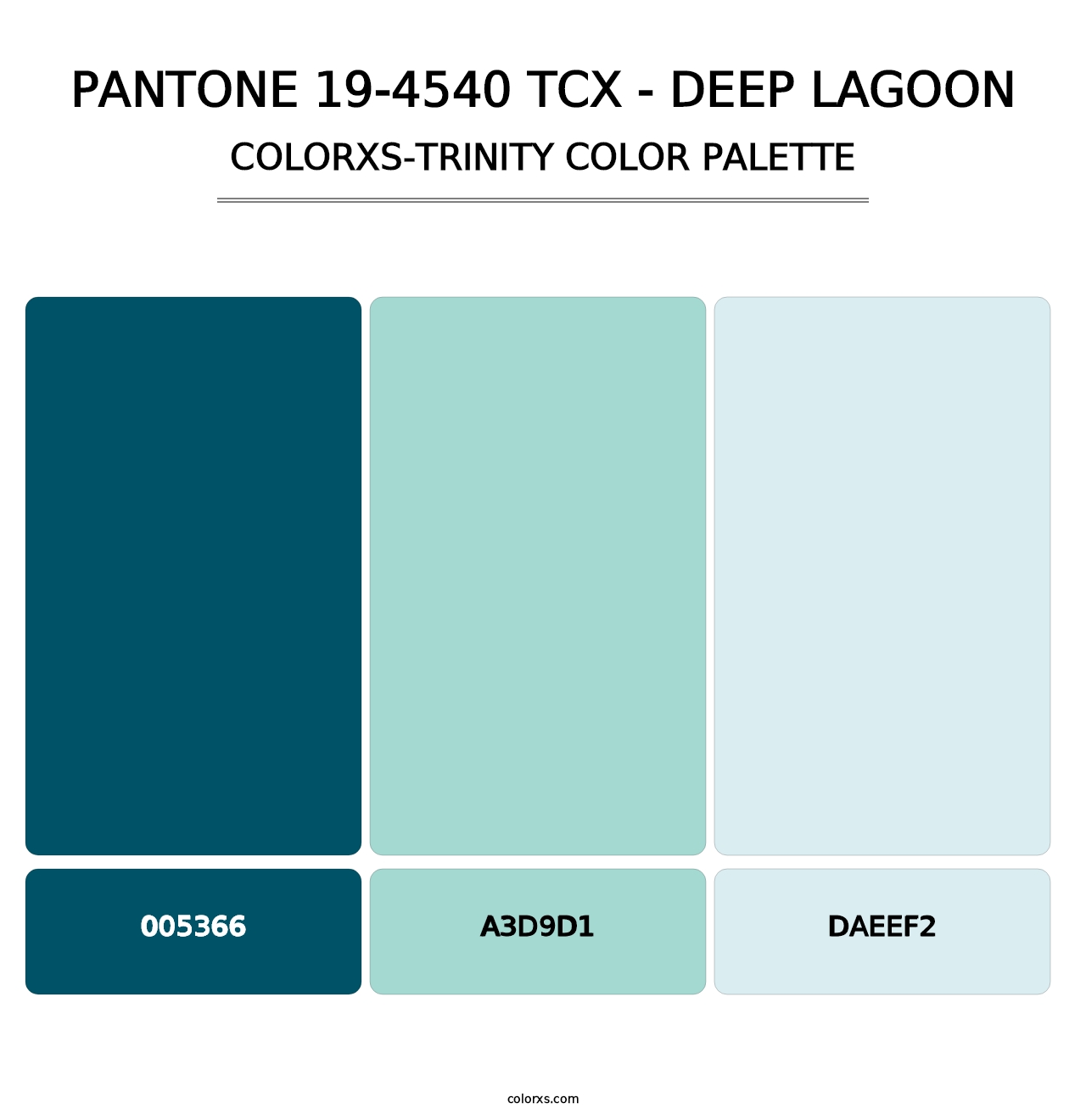 PANTONE 19-4540 TCX - Deep Lagoon - Colorxs Trinity Palette