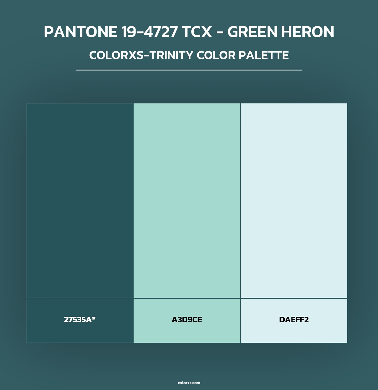 PANTONE 19-4727 TCX - Green Heron - Colorxs Trinity Palette