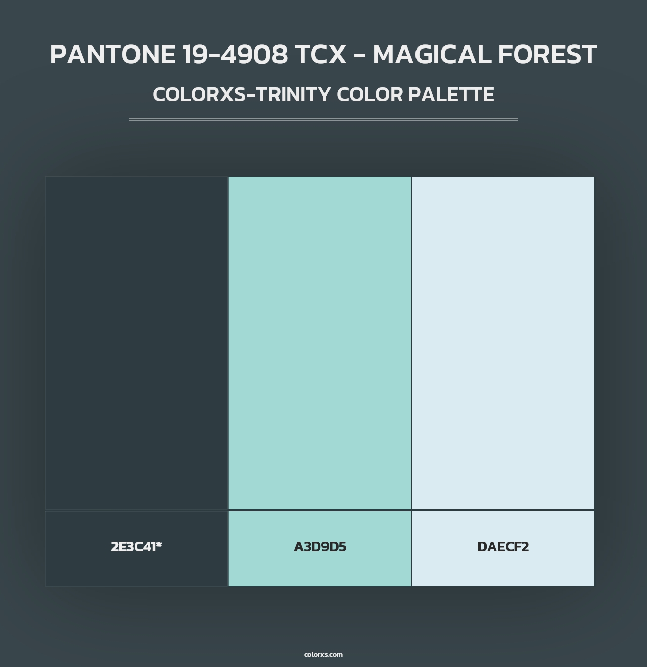 PANTONE 19-4908 TCX - Magical Forest - Colorxs Trinity Palette