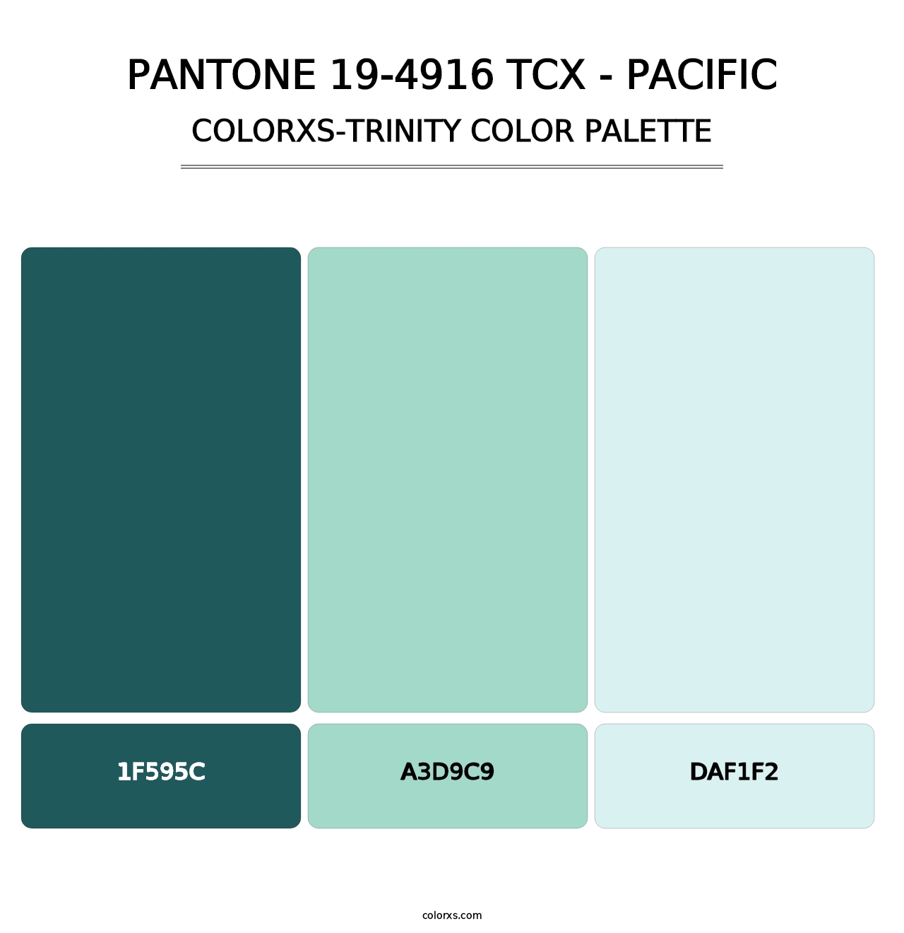 PANTONE 19-4916 TCX - Pacific - Colorxs Trinity Palette