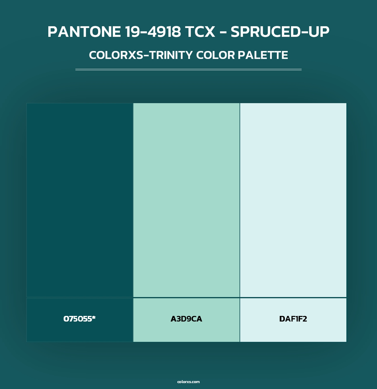 PANTONE 19-4918 TCX - Spruced-up - Colorxs Trinity Palette