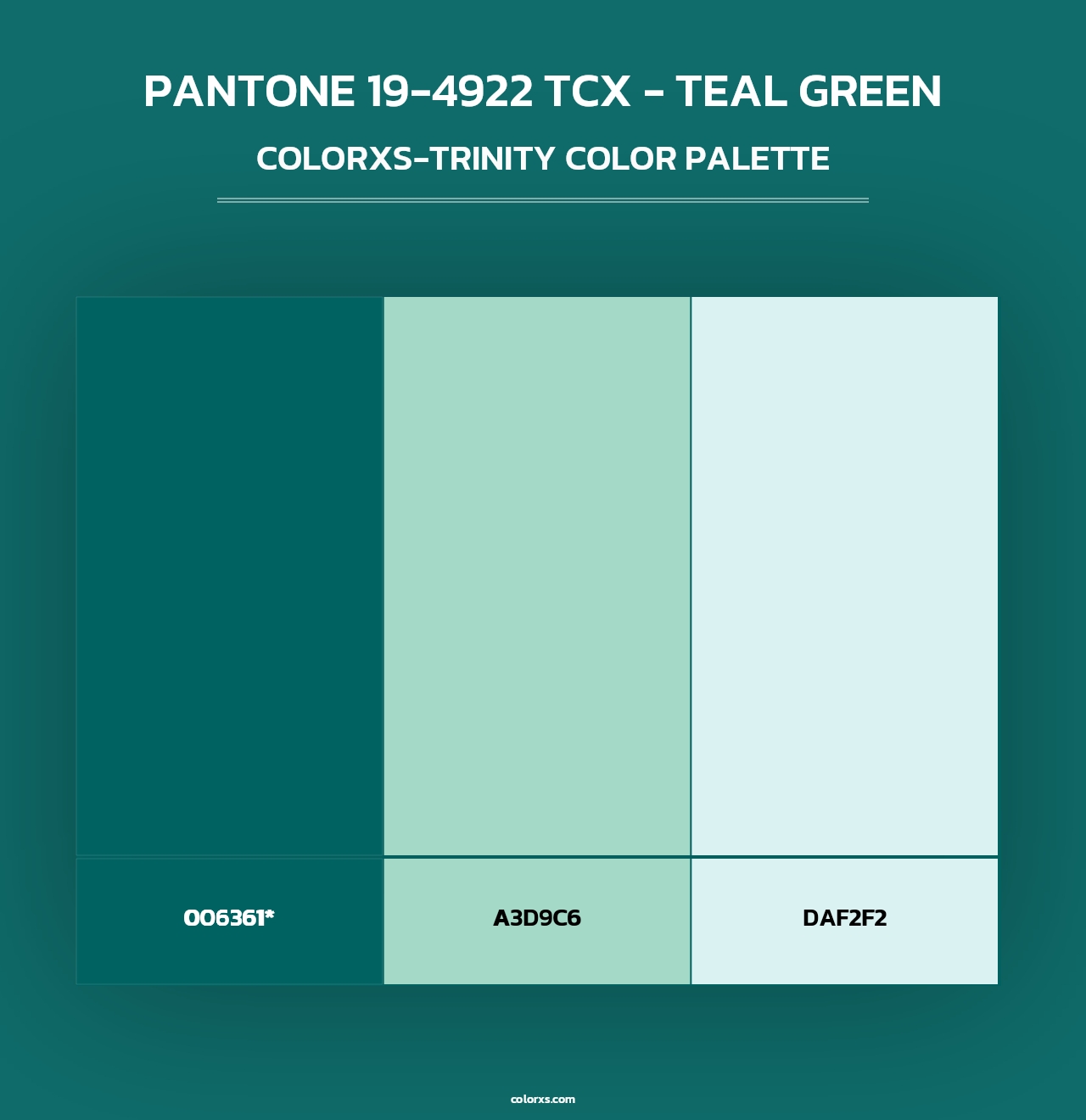 PANTONE 19-4922 TCX - Teal Green - Colorxs Trinity Palette