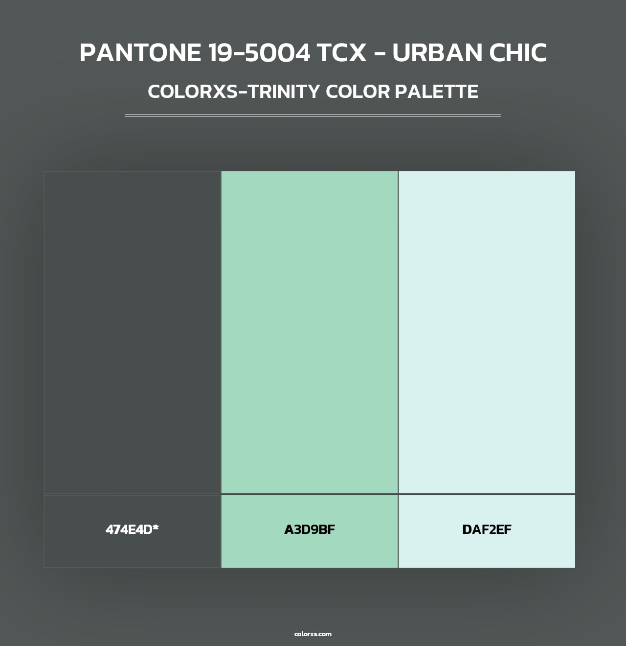PANTONE 19-5004 TCX - Urban Chic - Colorxs Trinity Palette