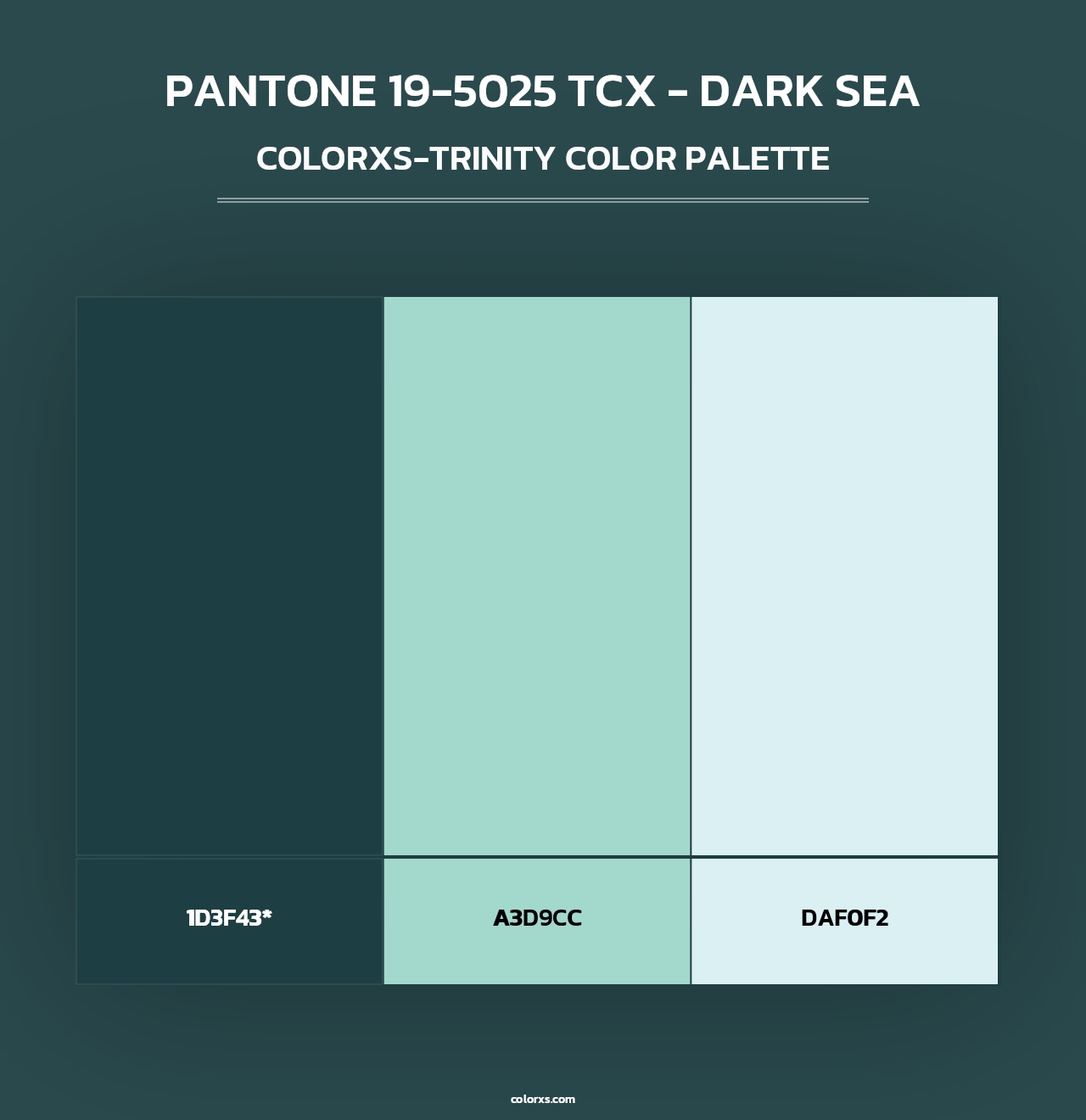 PANTONE 19-5025 TCX - Dark Sea - Colorxs Trinity Palette