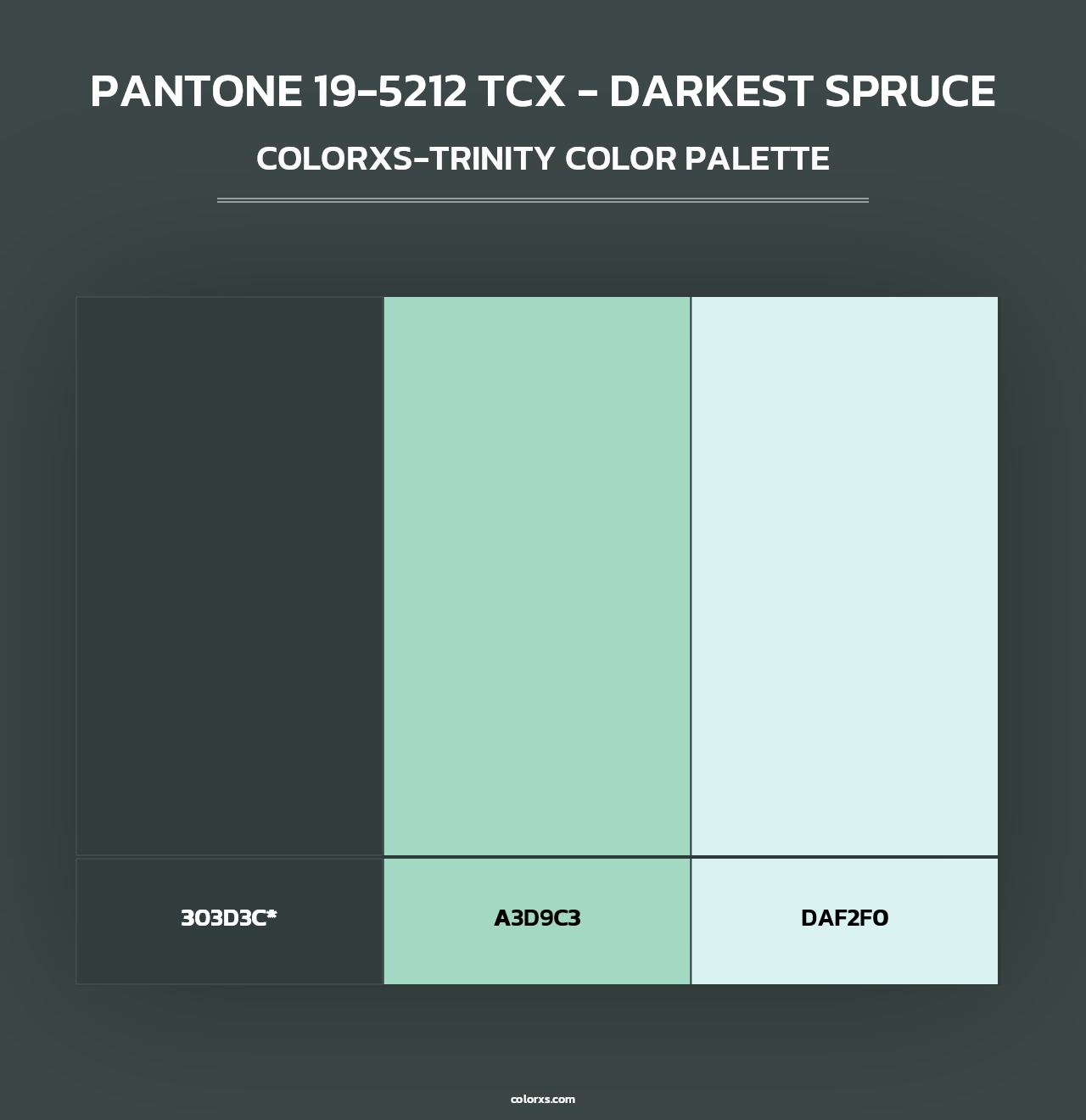 PANTONE 19-5212 TCX - Darkest Spruce - Colorxs Trinity Palette