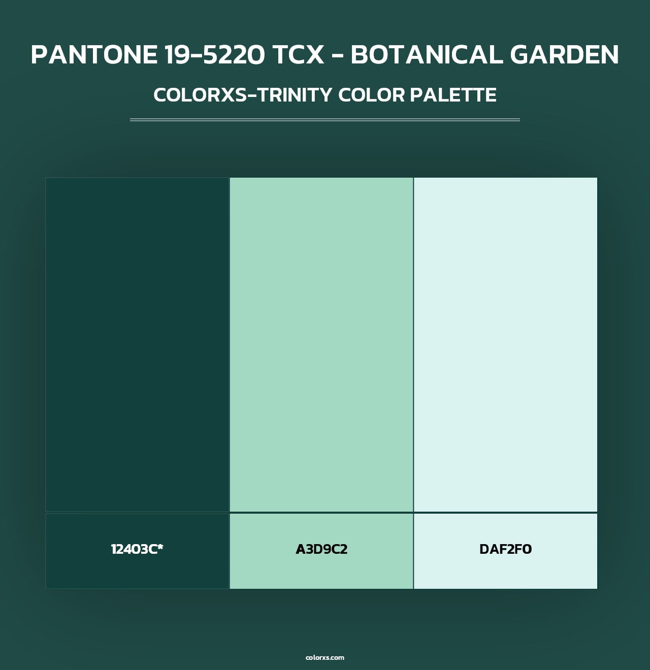 PANTONE 19-5220 TCX - Botanical Garden - Colorxs Trinity Palette