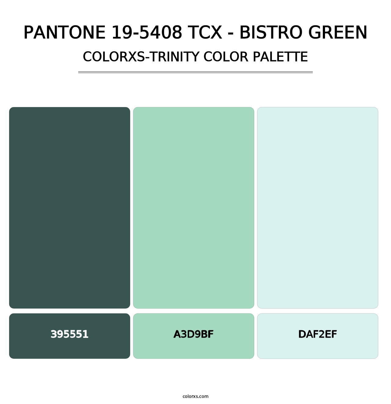 PANTONE 19-5408 TCX - Bistro Green - Colorxs Trinity Palette