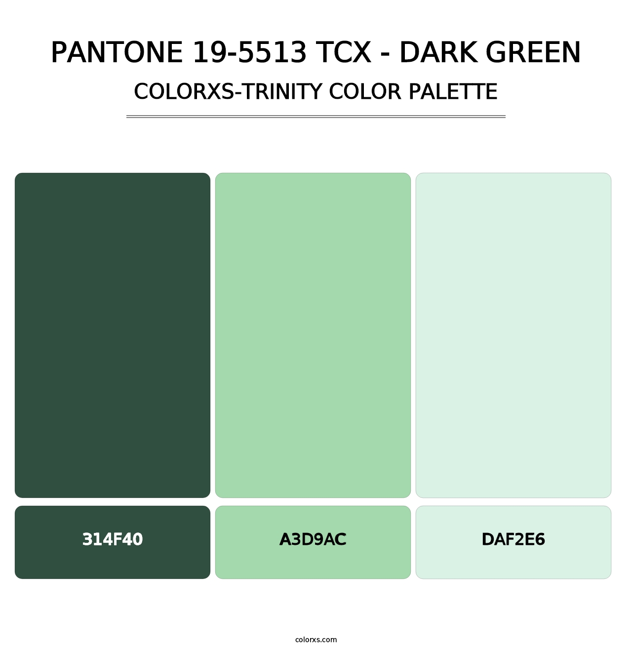 PANTONE 19-5513 TCX - Dark Green - Colorxs Trinity Palette