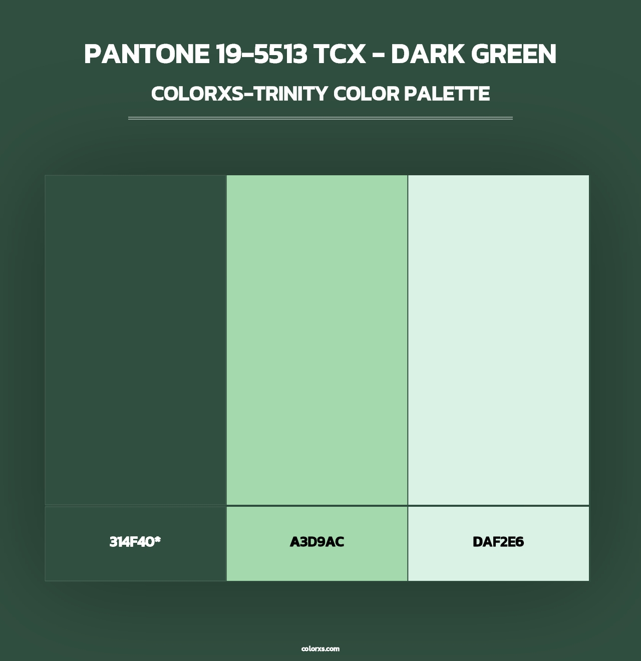 PANTONE 19-5513 TCX - Dark Green - Colorxs Trinity Palette