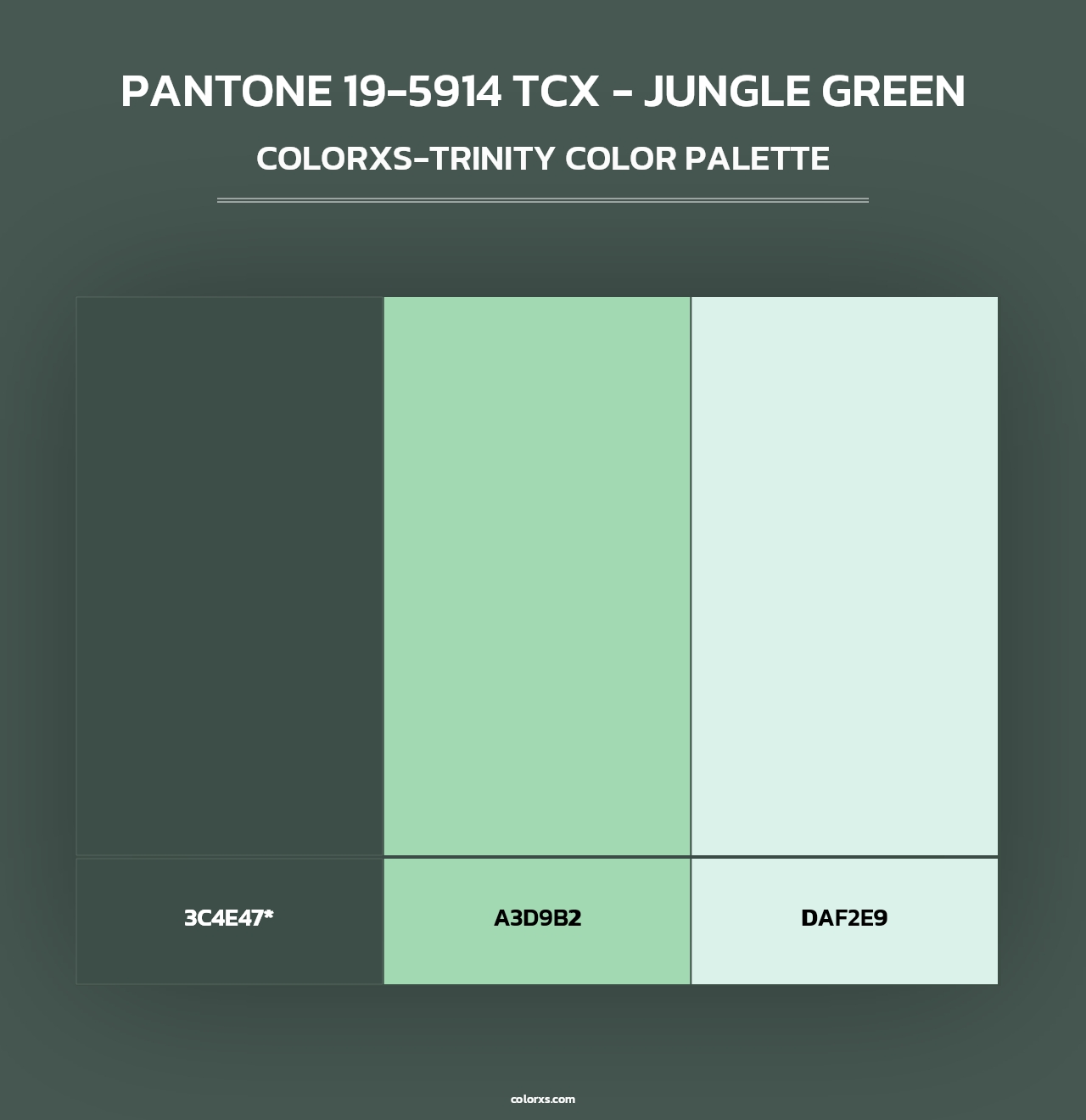 PANTONE 19-5914 TCX - Jungle Green - Colorxs Trinity Palette