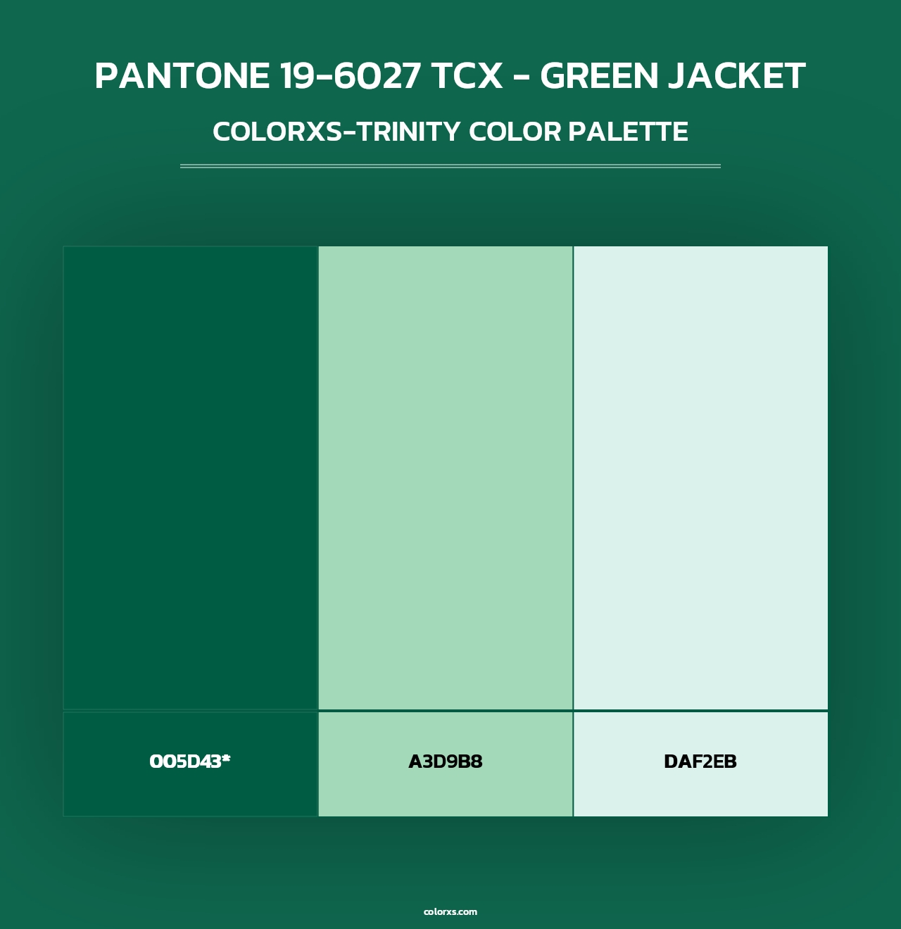 PANTONE 19-6027 TCX - Green Jacket - Colorxs Trinity Palette