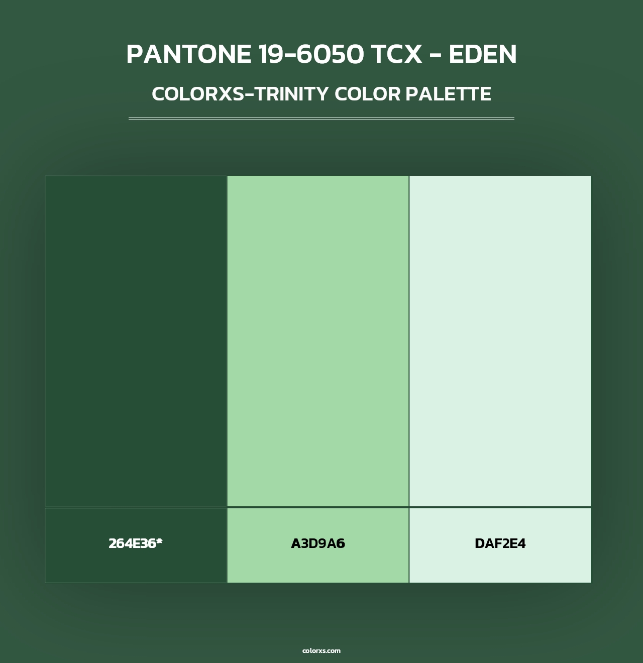 PANTONE 19-6050 TCX - Eden - Colorxs Trinity Palette