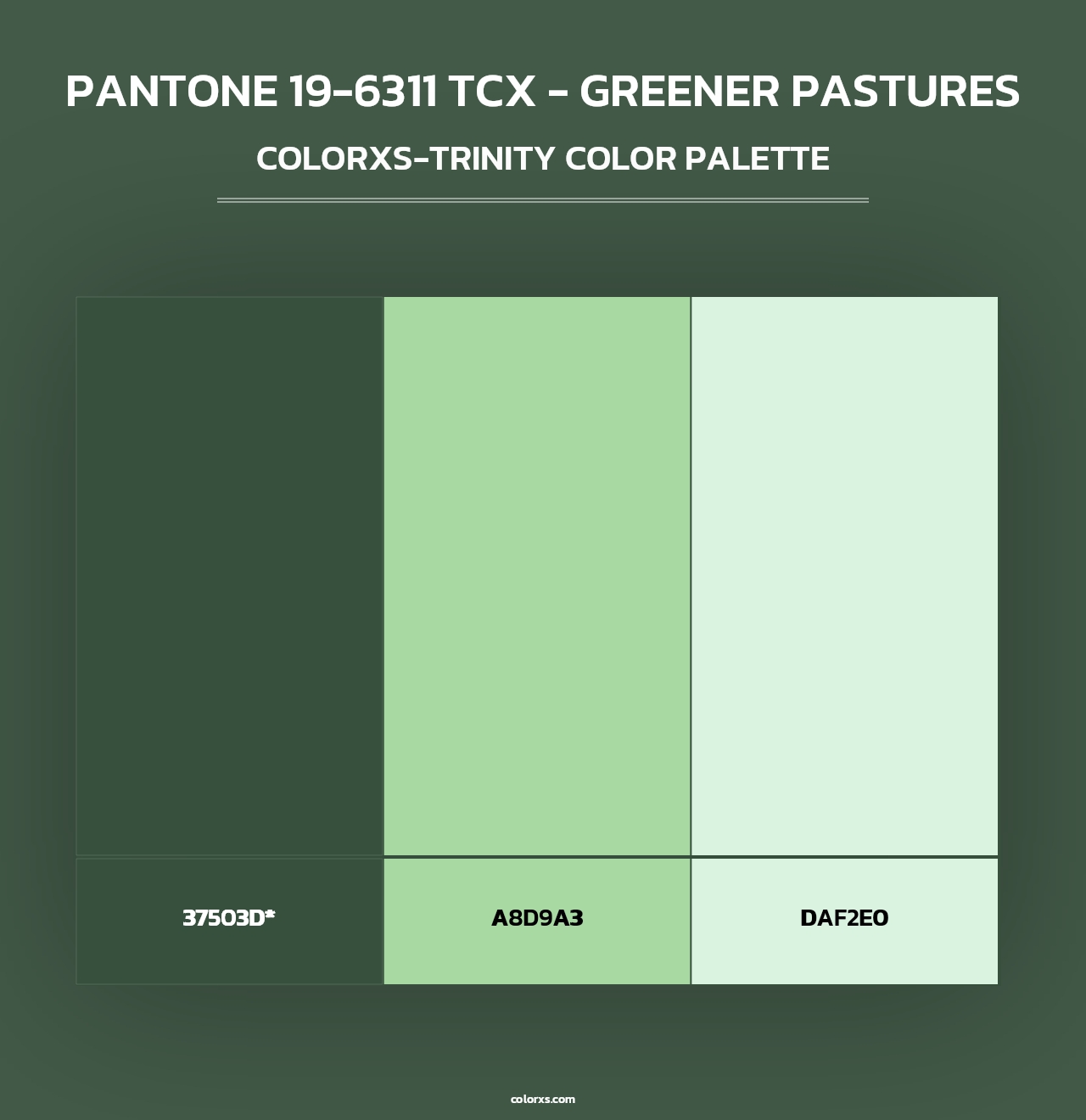 PANTONE 19-6311 TCX - Greener Pastures - Colorxs Trinity Palette