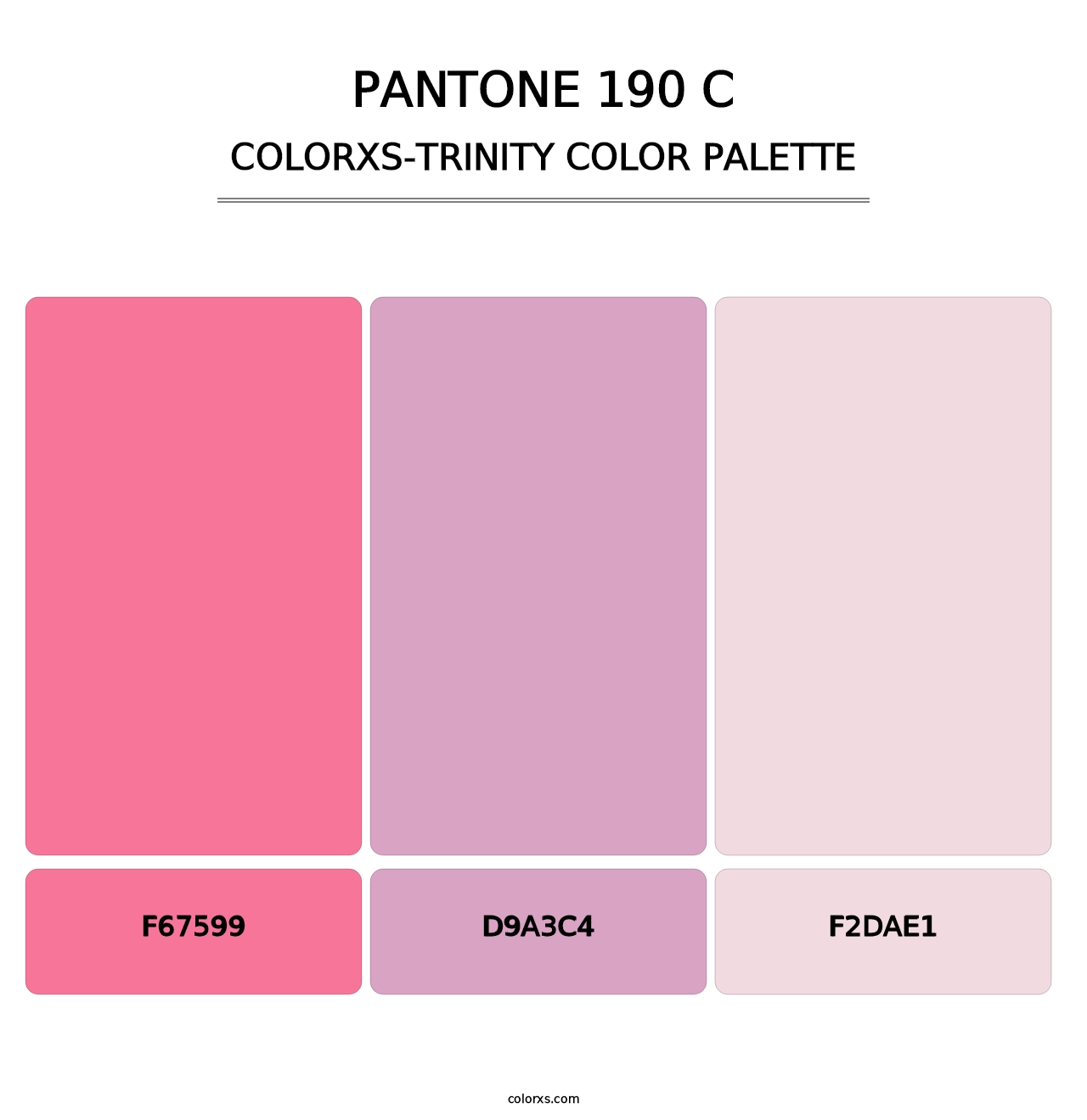PANTONE 190 C - Colorxs Trinity Palette