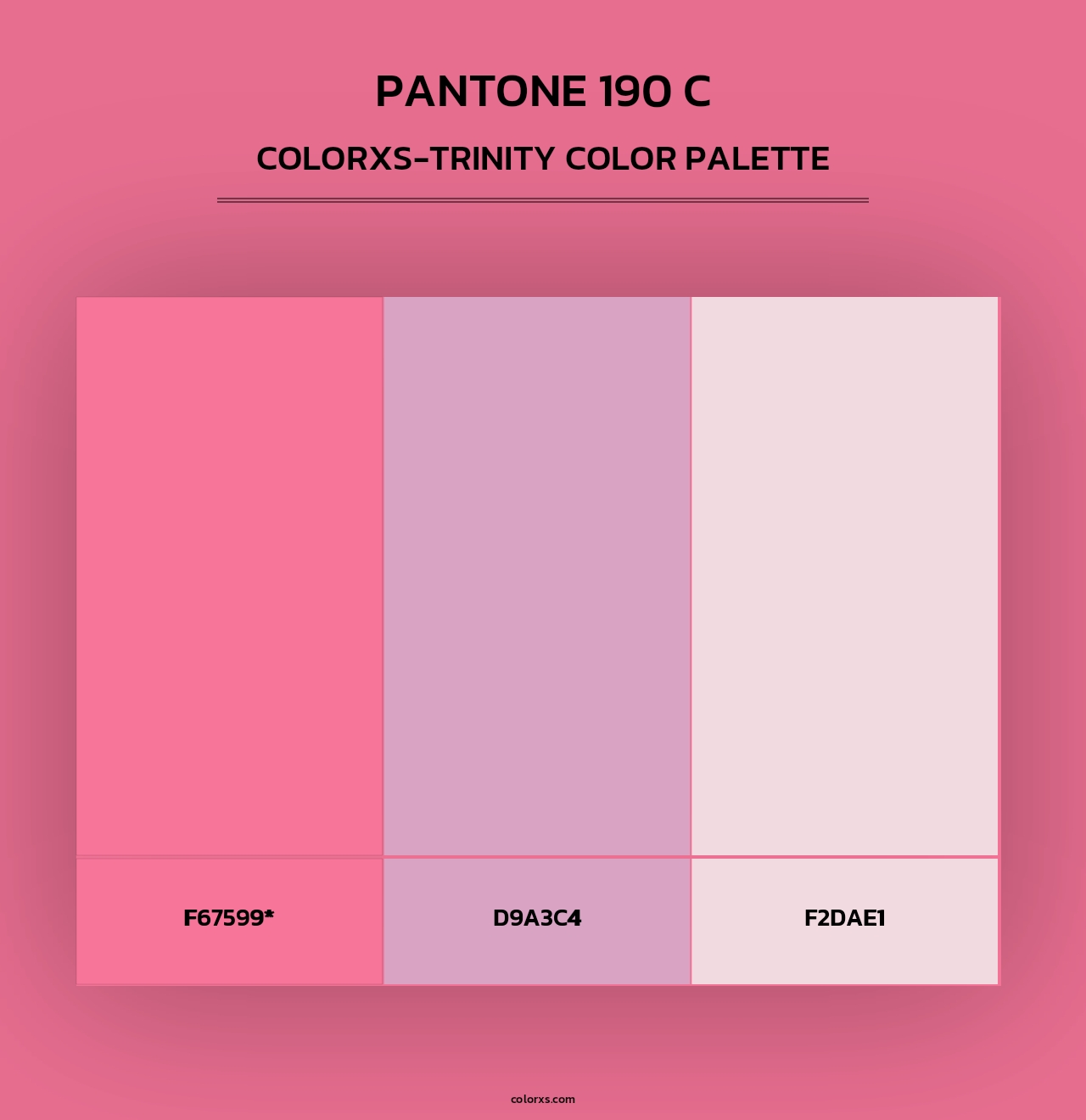 PANTONE 190 C - Colorxs Trinity Palette