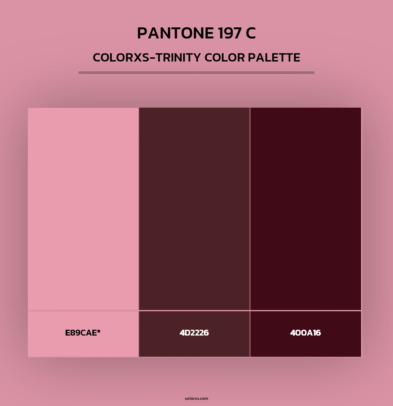 PANTONE 197 C - Colorxs Trinity Palette
