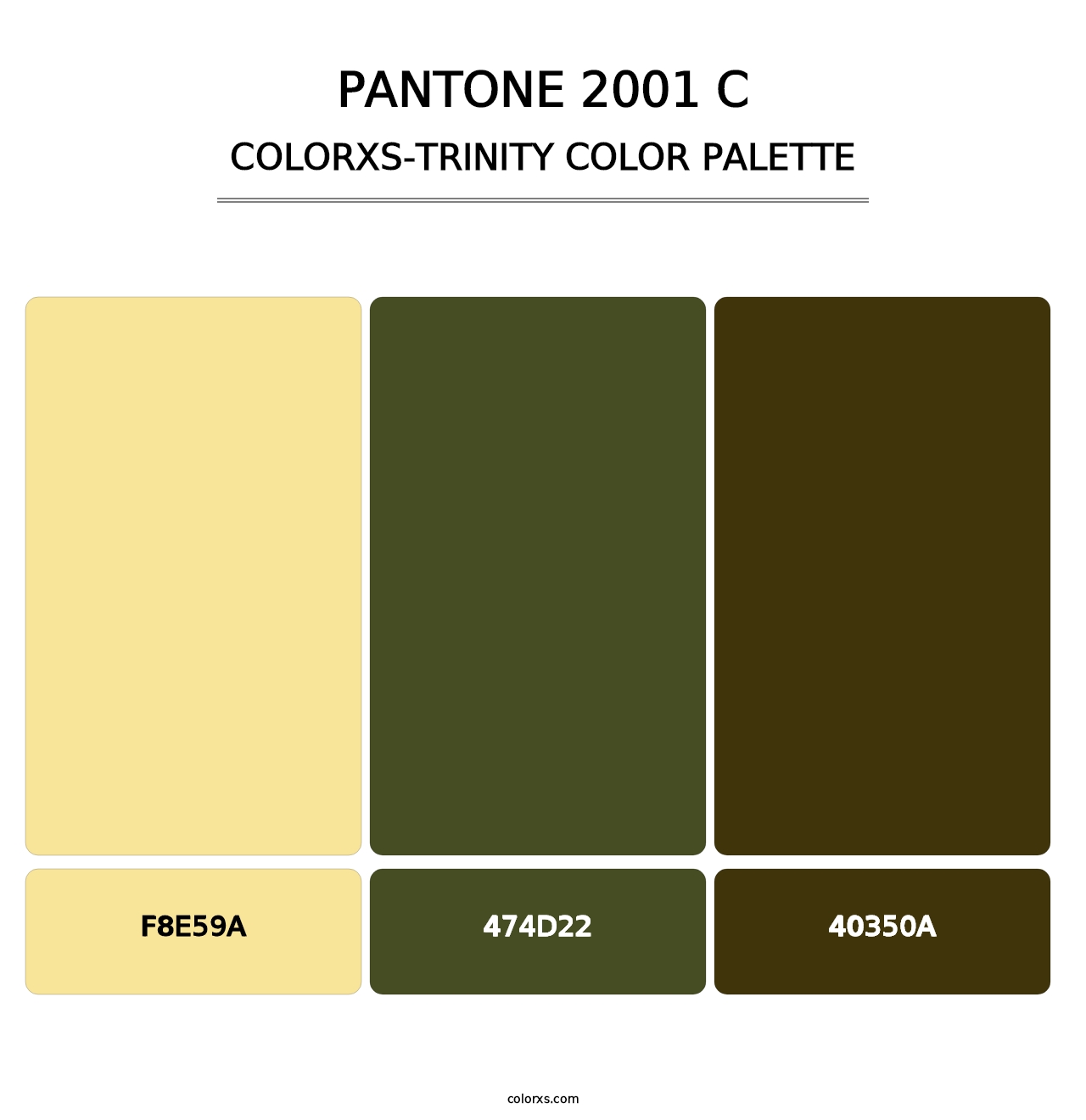 PANTONE 2001 C - Colorxs Trinity Palette