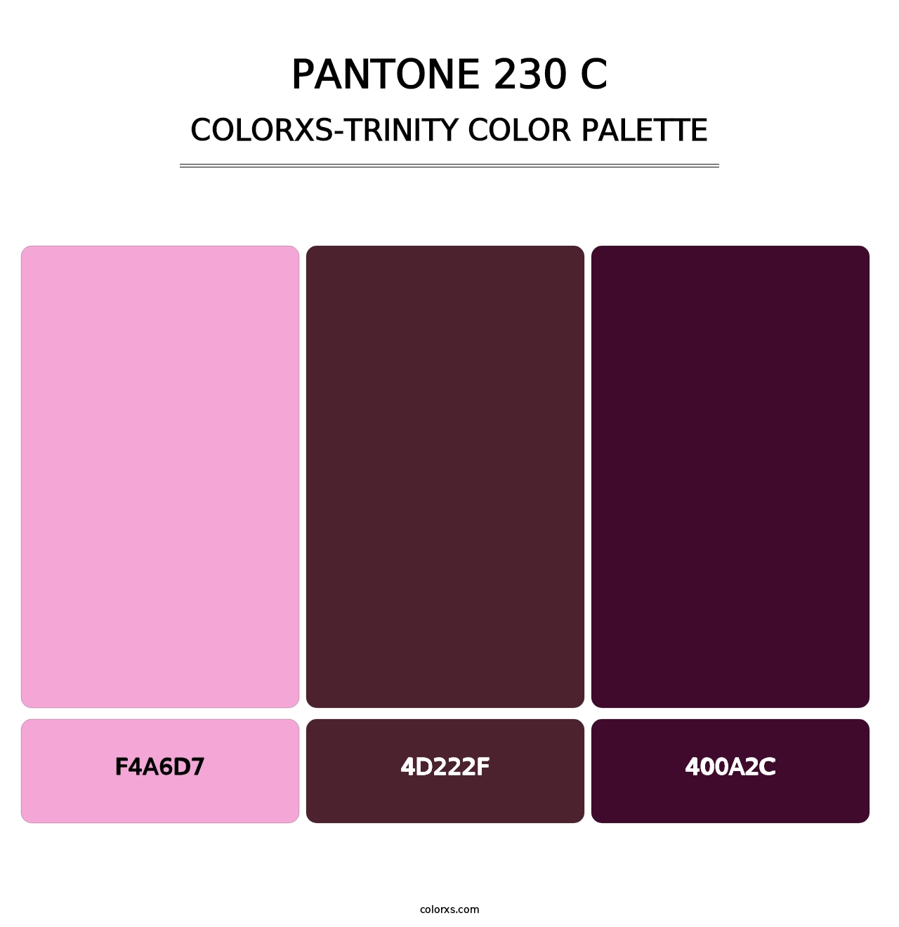 PANTONE 230 C - Colorxs Trinity Palette