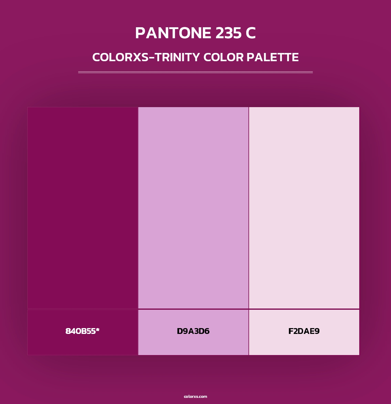 PANTONE 235 C - Colorxs Trinity Palette