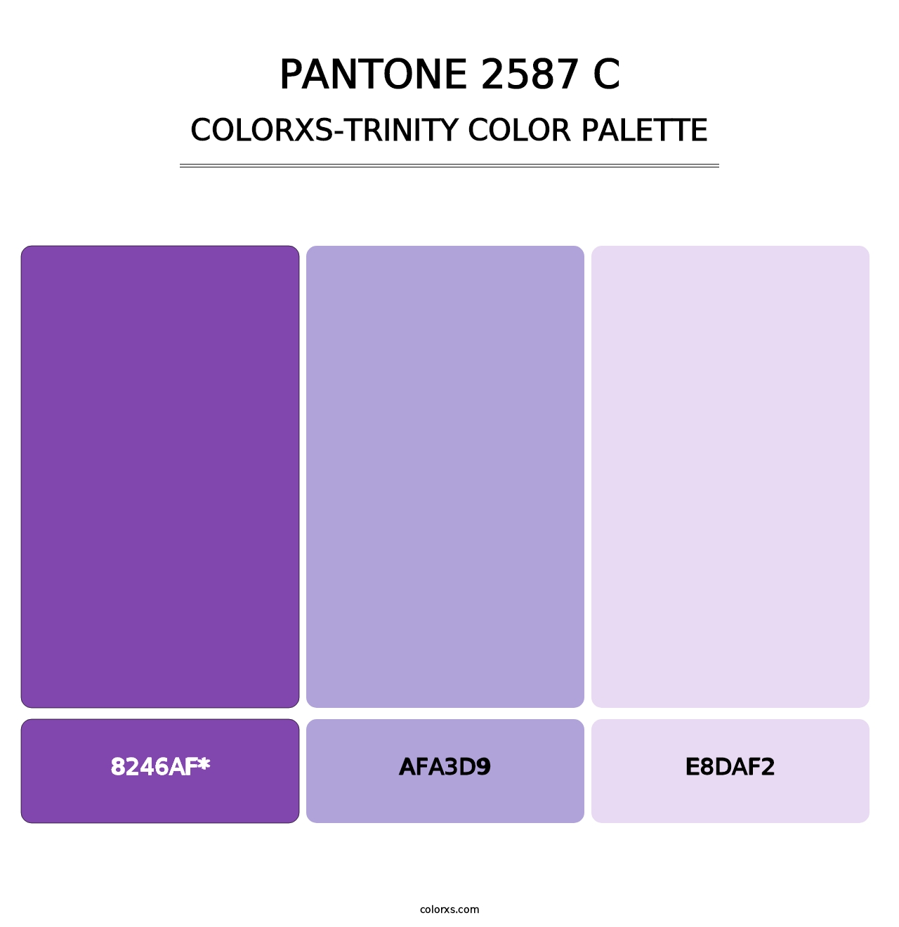 PANTONE 2587 C - Colorxs Trinity Palette