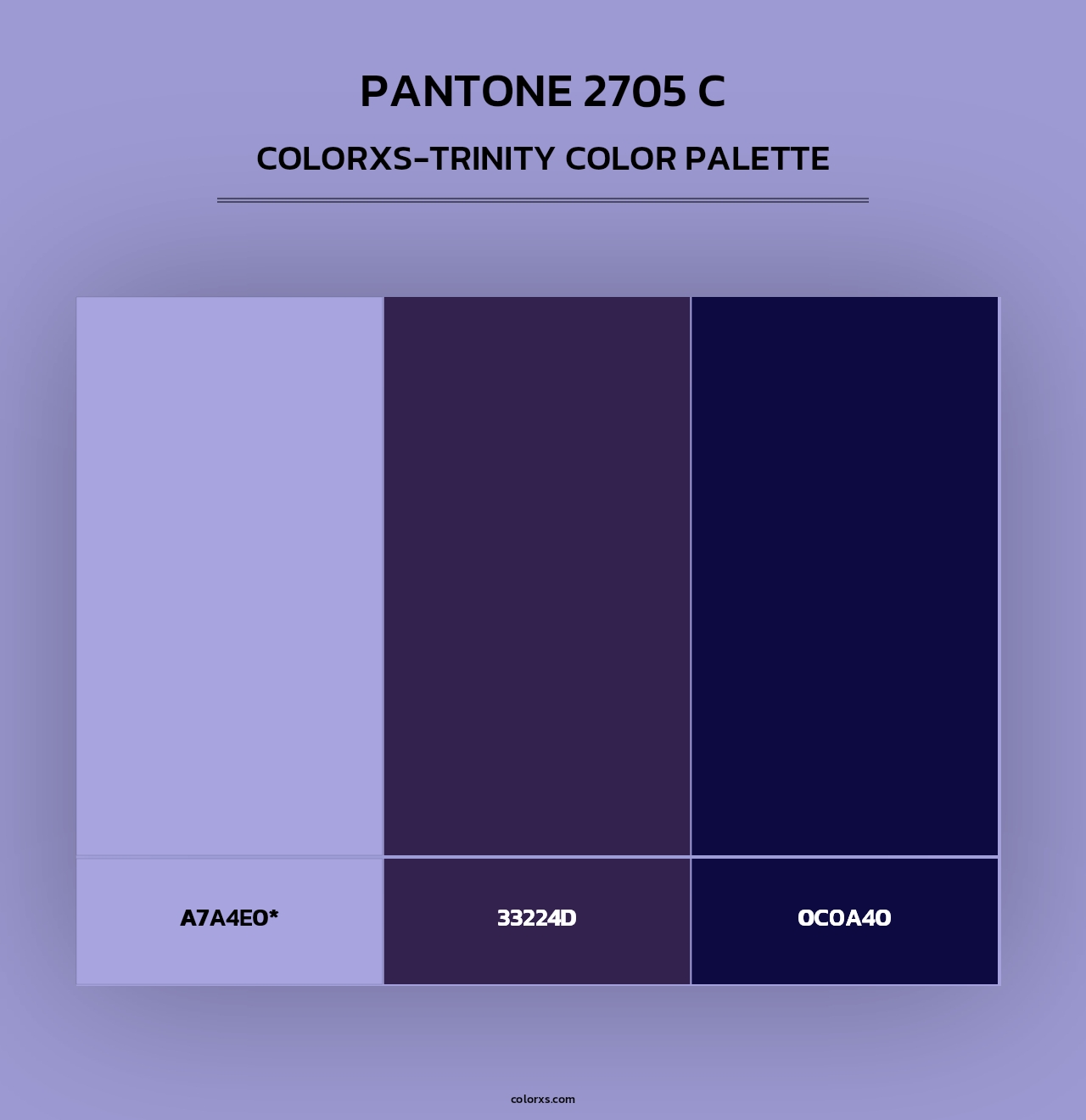PANTONE 2705 C - Colorxs Trinity Palette
