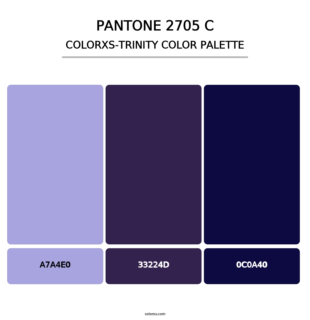PANTONE 2705 C - Colorxs Trinity Palette
