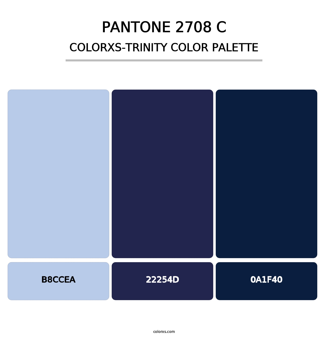 PANTONE 2708 C - Colorxs Trinity Palette