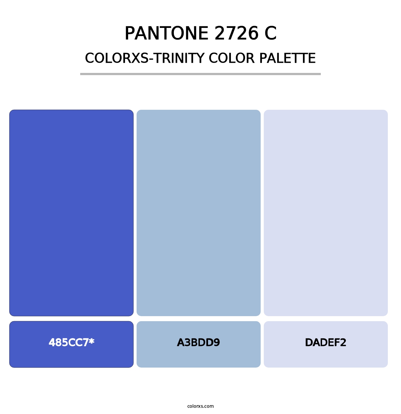 PANTONE 2726 C - Colorxs Trinity Palette
