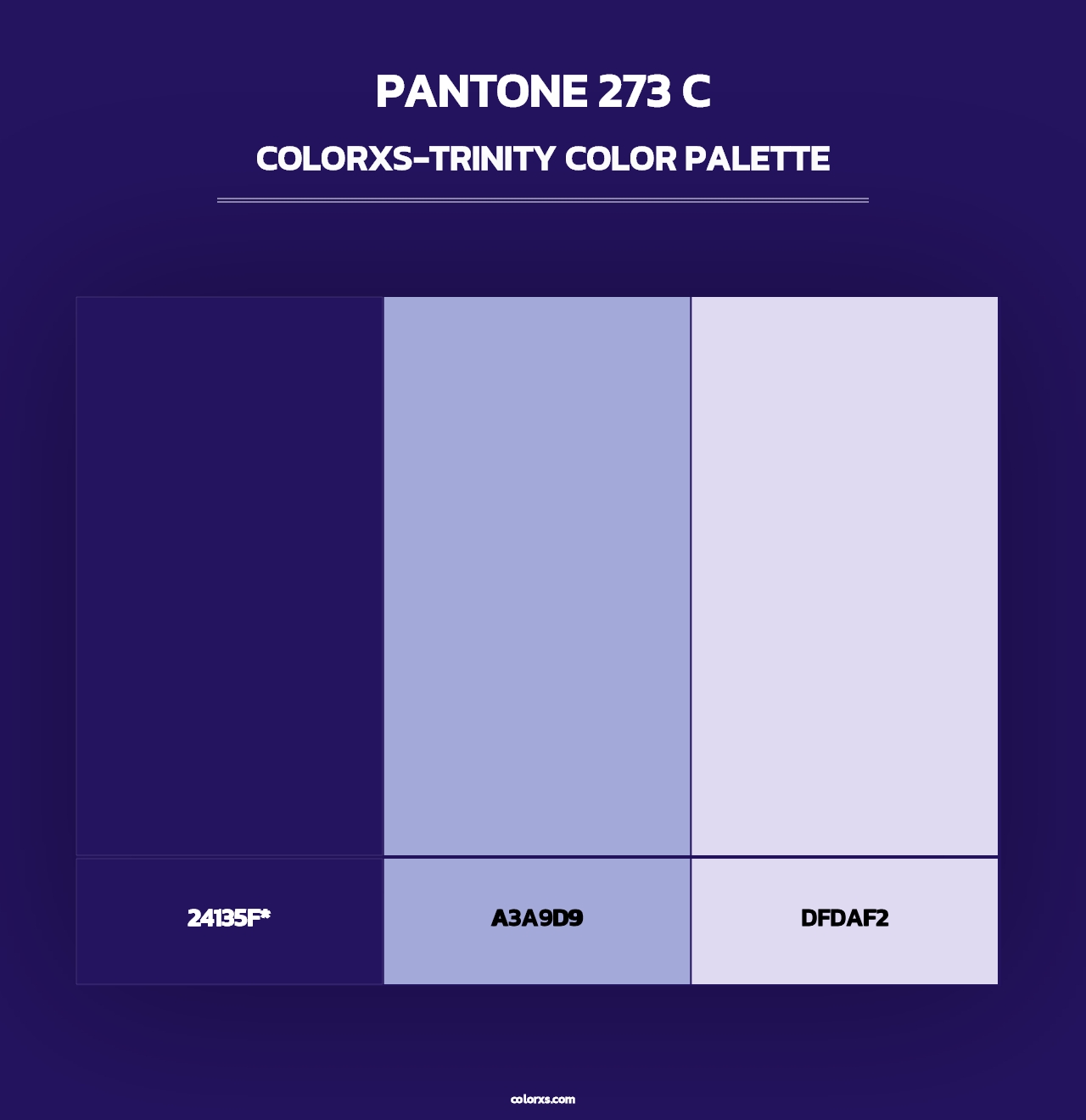 PANTONE 273 C - Colorxs Trinity Palette