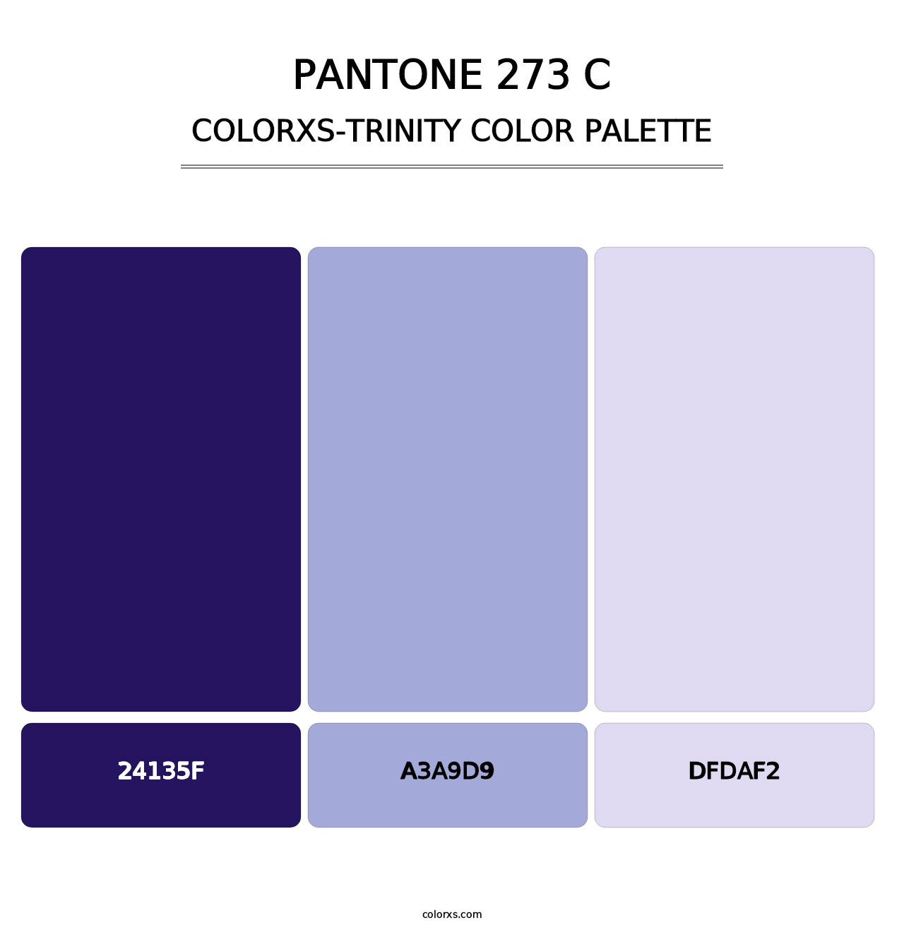 PANTONE 273 C - Colorxs Trinity Palette
